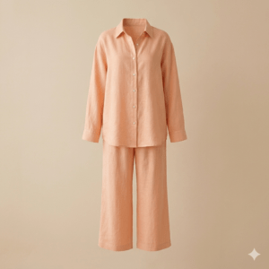 Linen Long Pyjama Set