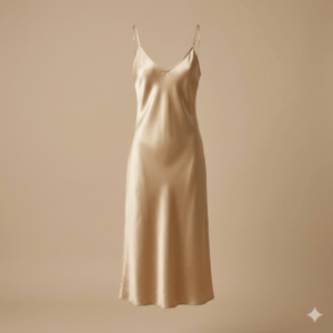 Slip Midi Dress | Adjustable-strap slip dress in satin-touch fabric — doubles as loungewear. Effortlessly elegant.